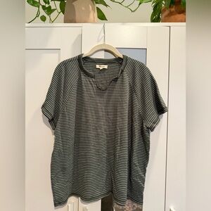 Madewell Stripe Raglan Tee